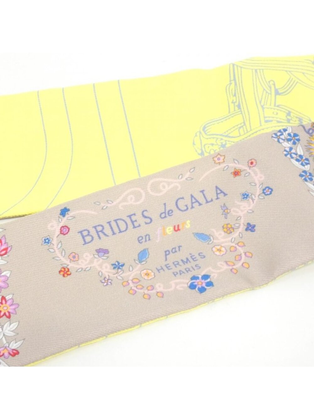 Hermes Brides de Gala en Fleurs Twilly Scarf - Picture 3 of 4